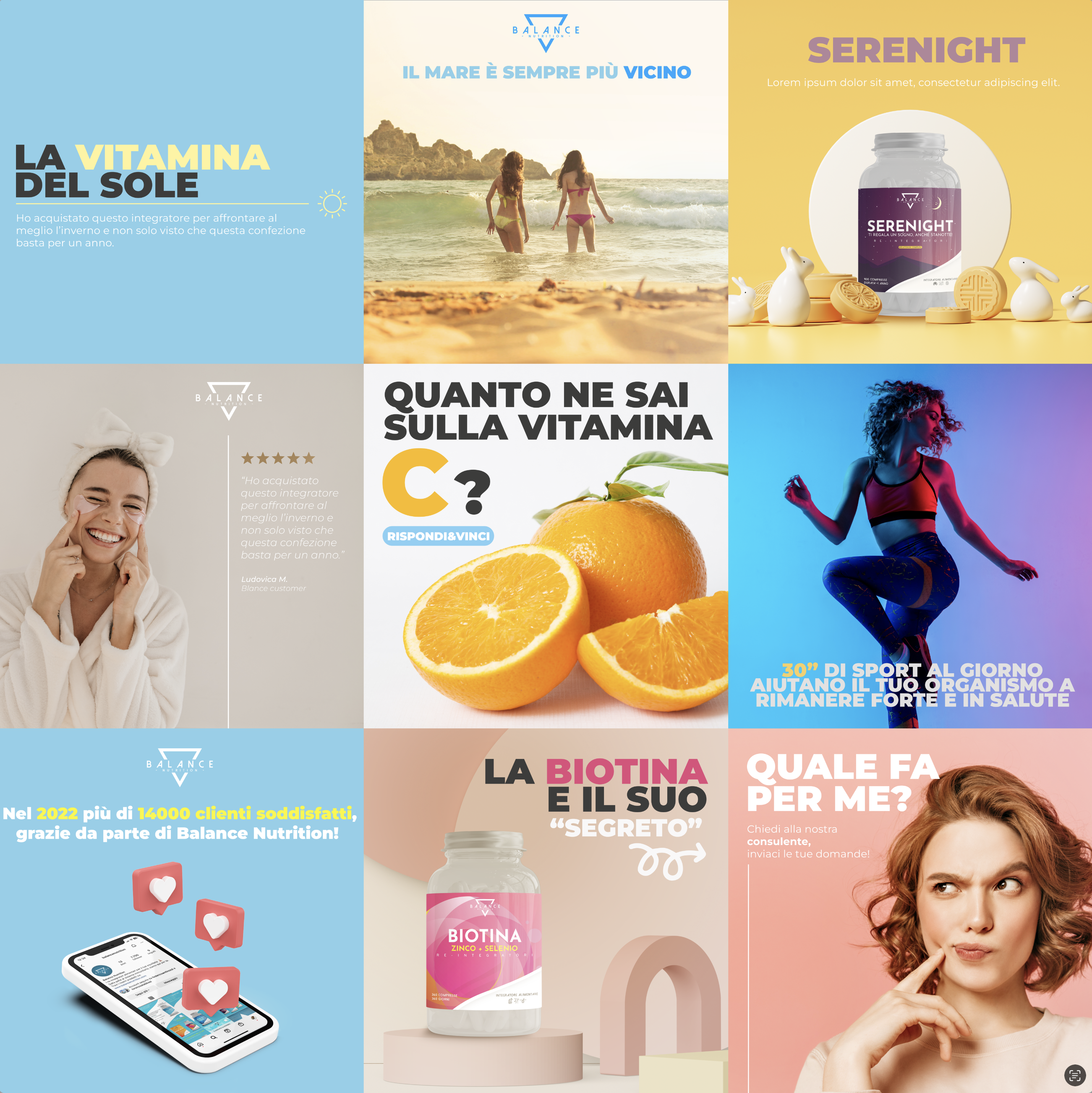 Balance — griglia feed Instagram