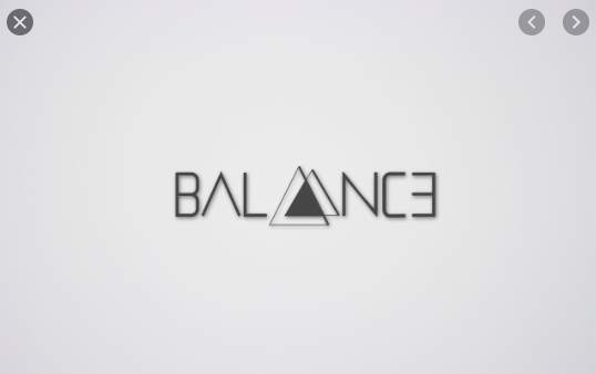 Balance — studio logo, prima prova wordmark
