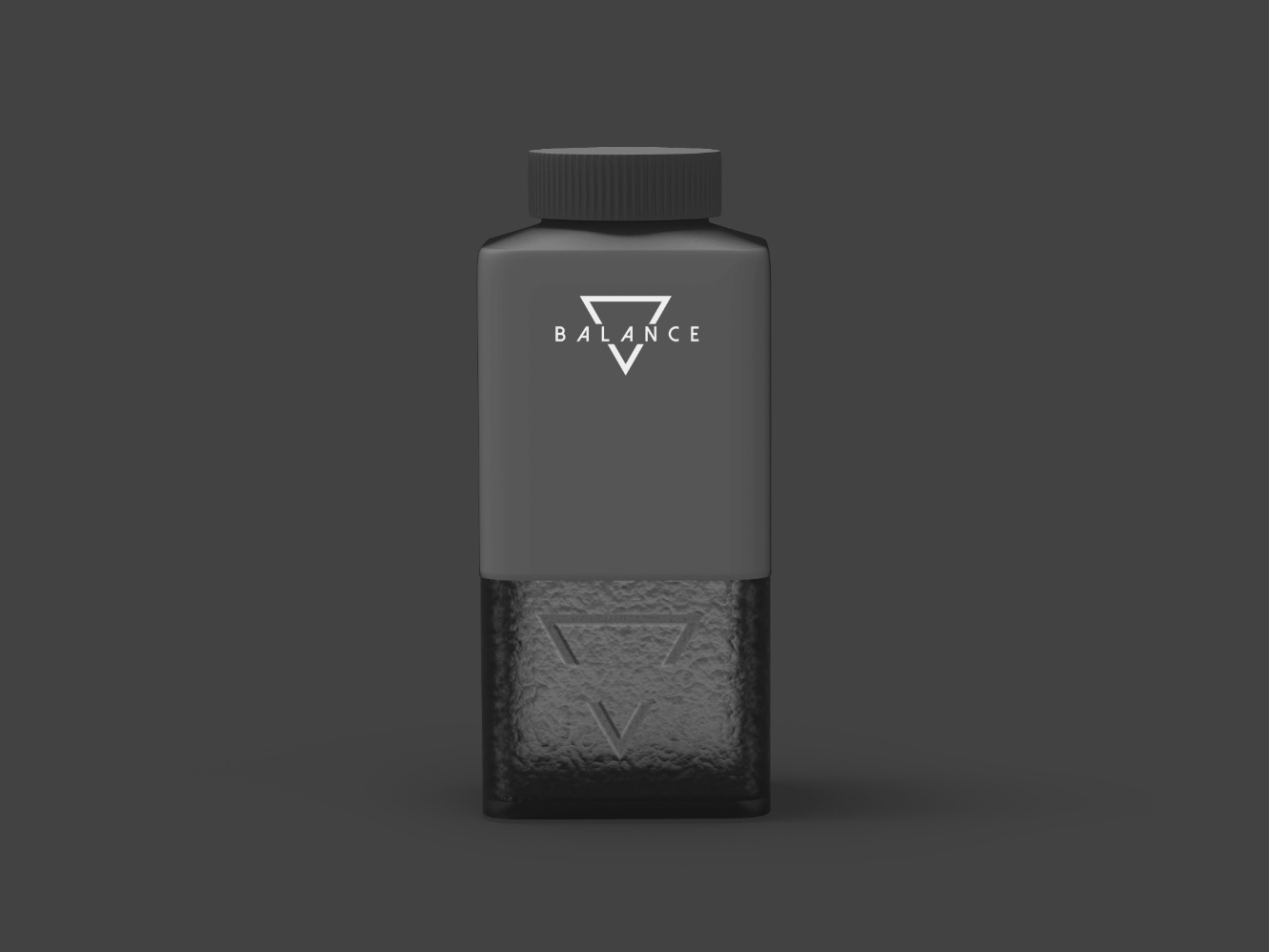 Balance — studio logo, mockup doppio triangolo