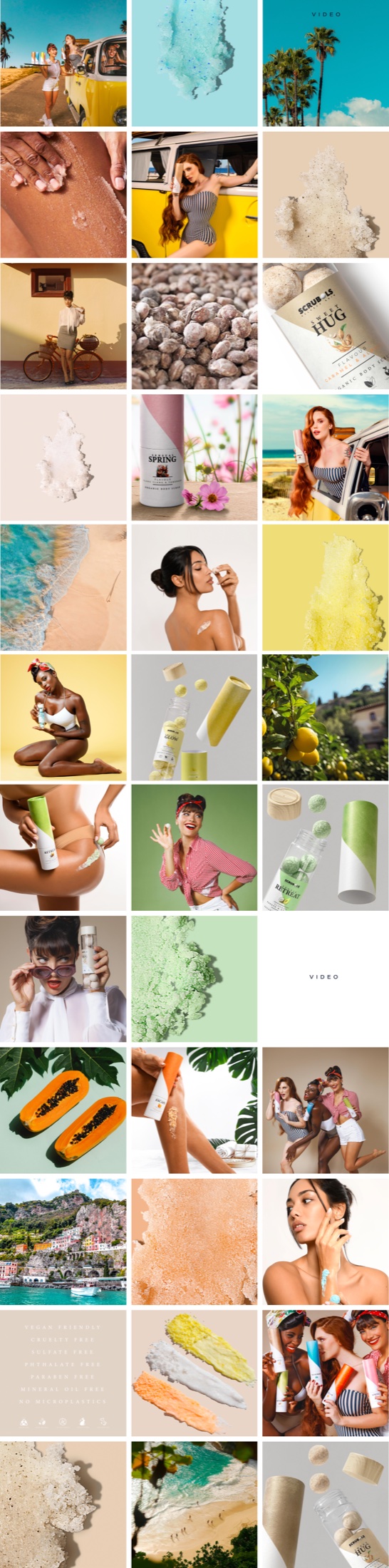 Scrubols — griglia feed Instagram