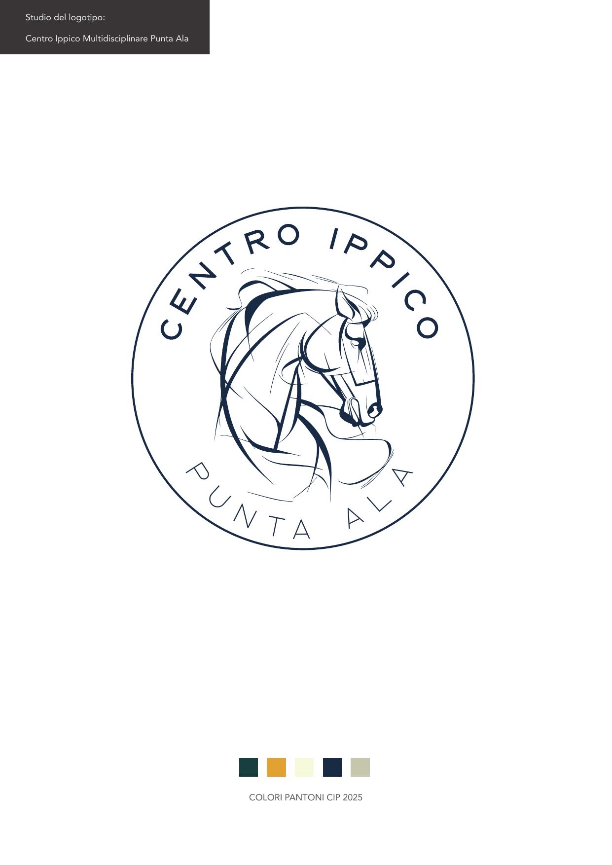 Studio del logo CIP — badge circolare a linea
