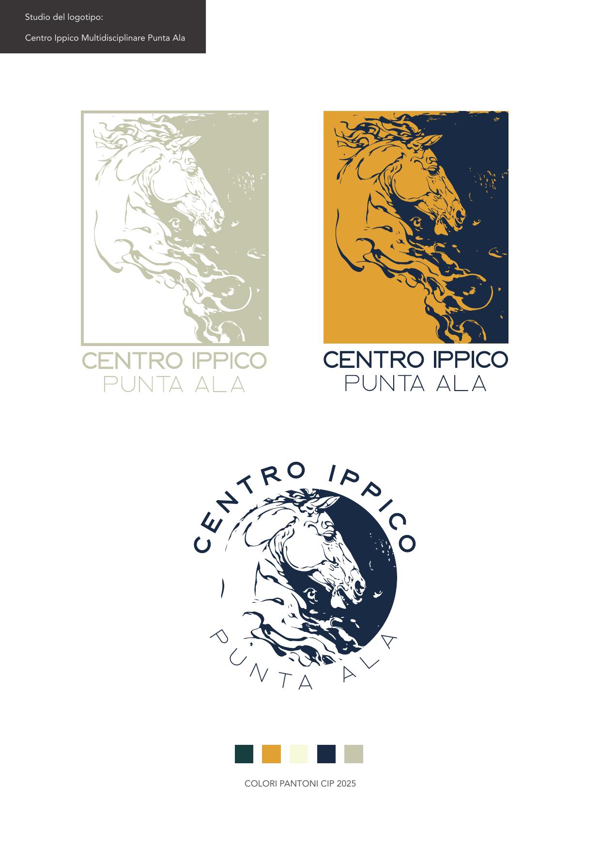 Studio del logo CIP — esplorazione cromatica finale