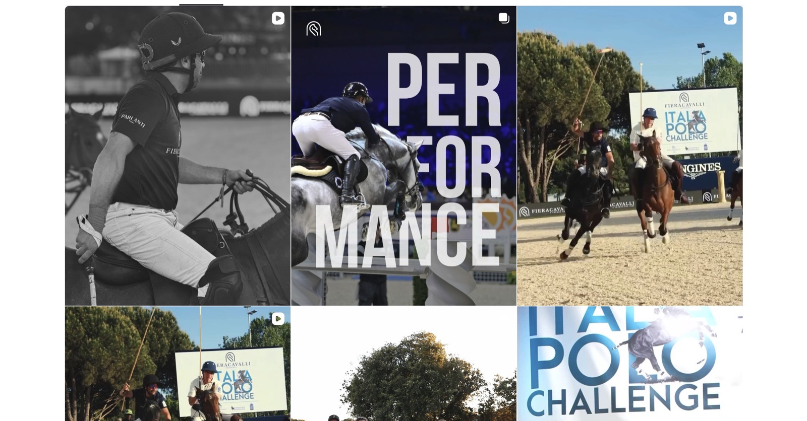 Italia Polo Challenge — griglia feed Instagram